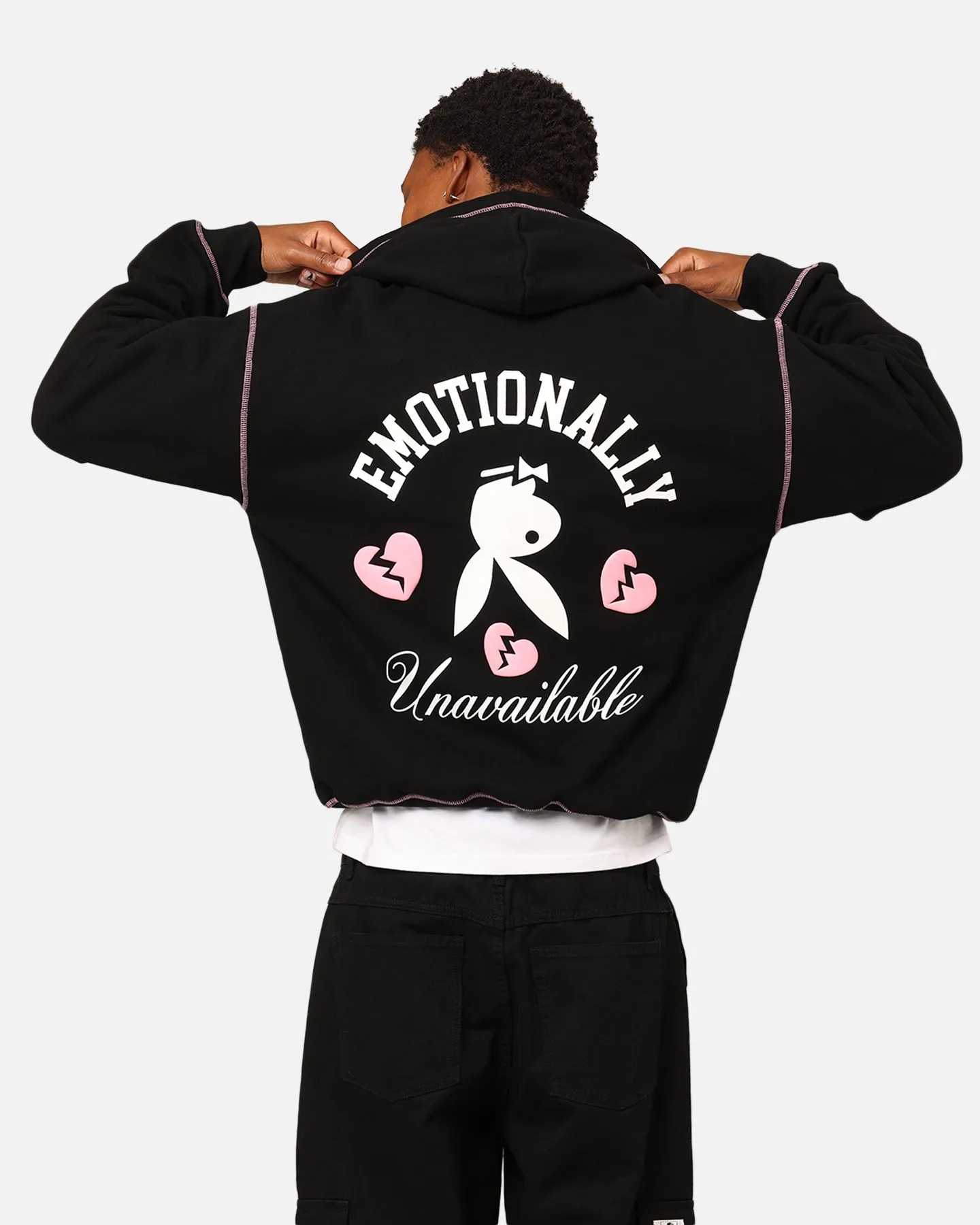 Playboy By Culture Kings Lover Boy Full Zip Hoodie Black sold by Culture Kings