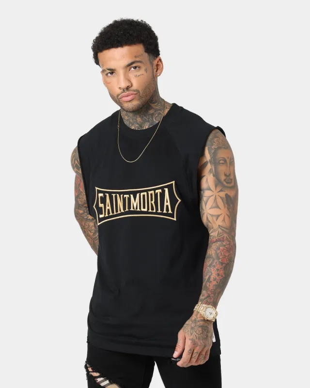 Saint Morta Ceremony Raglan Muscle T-Shirt Black/Gold sold by Culture Kings
