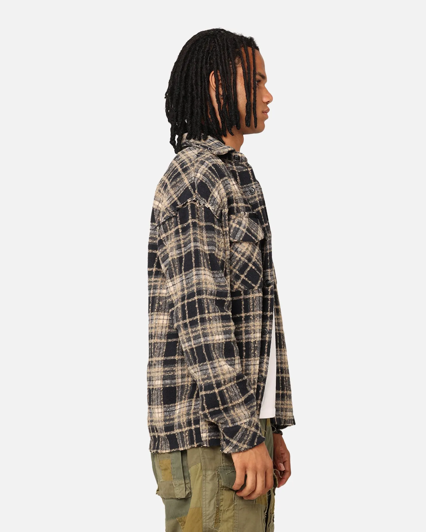 XXIII Distressed Flannel Jacket Navy/Cream sold by Culture Kings product image thumbnail 5