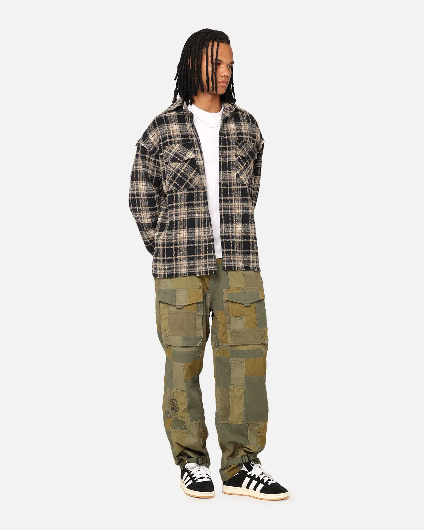 XXIII Distressed Flannel Jacket Navy/Cream sold by Culture Kings product image thumbnail 2