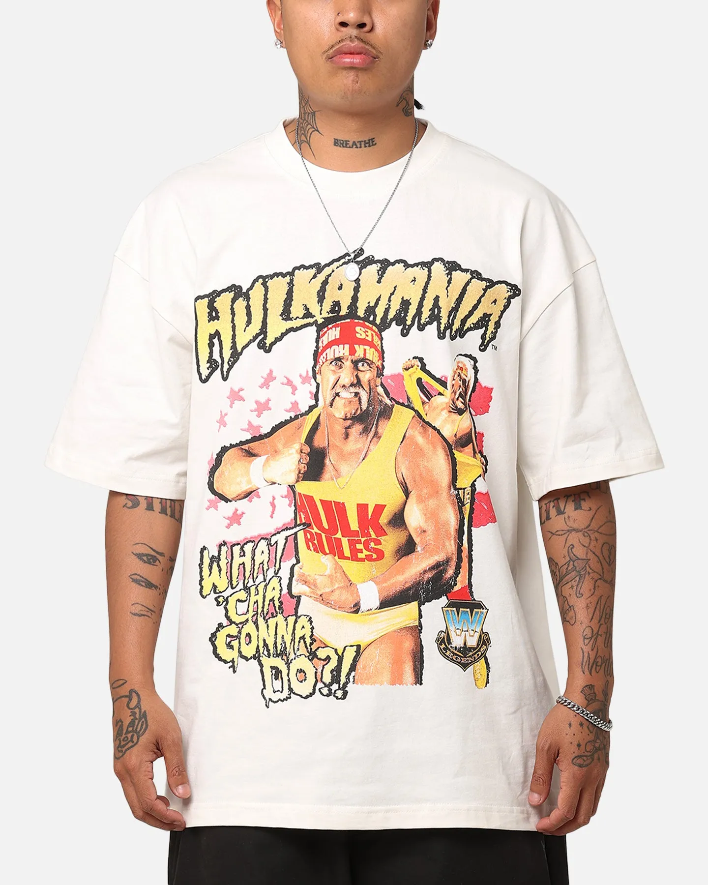 Culture Kings X WWE Hulk Hogan Hulkamania Vintage T-Shirt Off White sold by Culture Kings