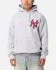 Majestic Athletic New York Yankees Wordmark Arch Hoodie Grey sold by Culture Kings