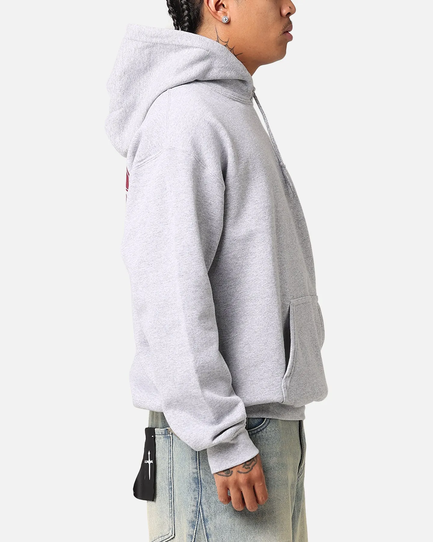 Majestic Athletic New York Yankees Wordmark Arch Hoodie Grey sold by Culture Kings product image thumbnail 5