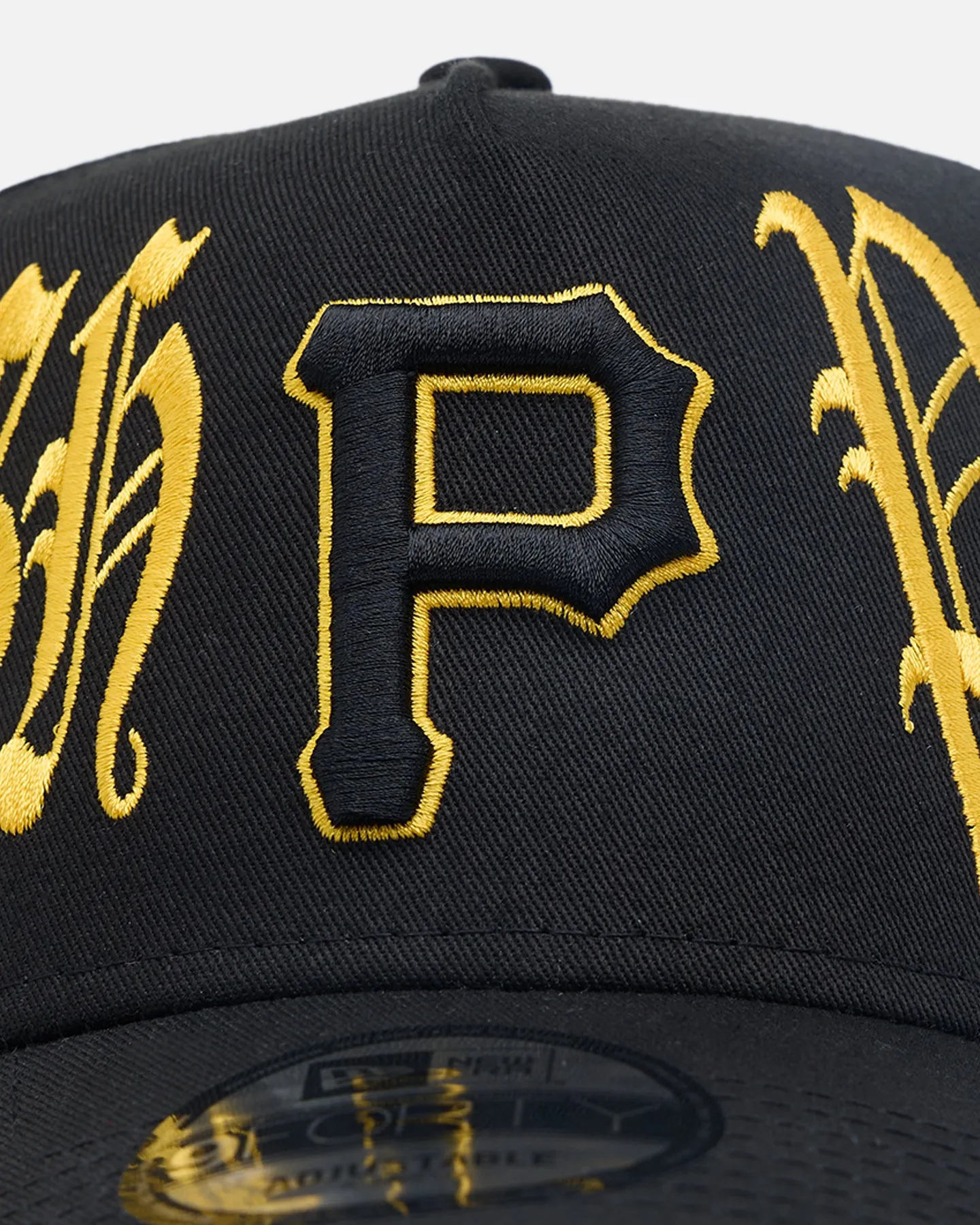New Era Pittsburgh Pirates 'Goth Script' 9FORTY A-Frame Snapback Black/Gold sold by Culture Kings product image thumbnail 5