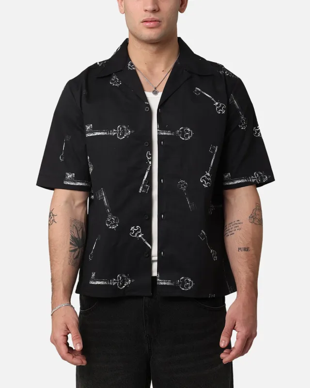 Saint Morta Skeleton Key Button Up Shirt Black sold by Culture Kings