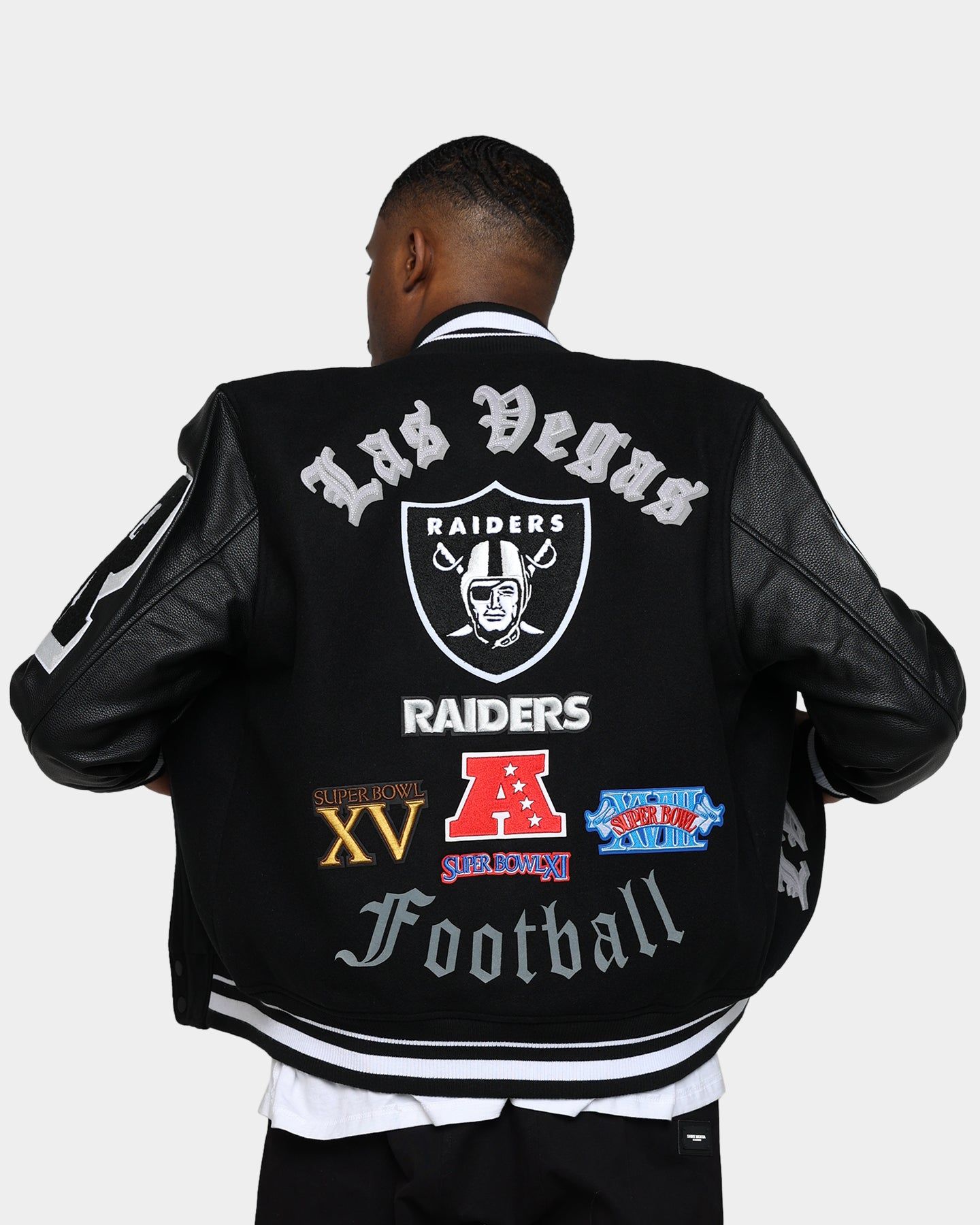 Pro Standard Las Vegas Raiders Old English Varsity Jacket Black sold by Culture Kings product image thumbnail 2