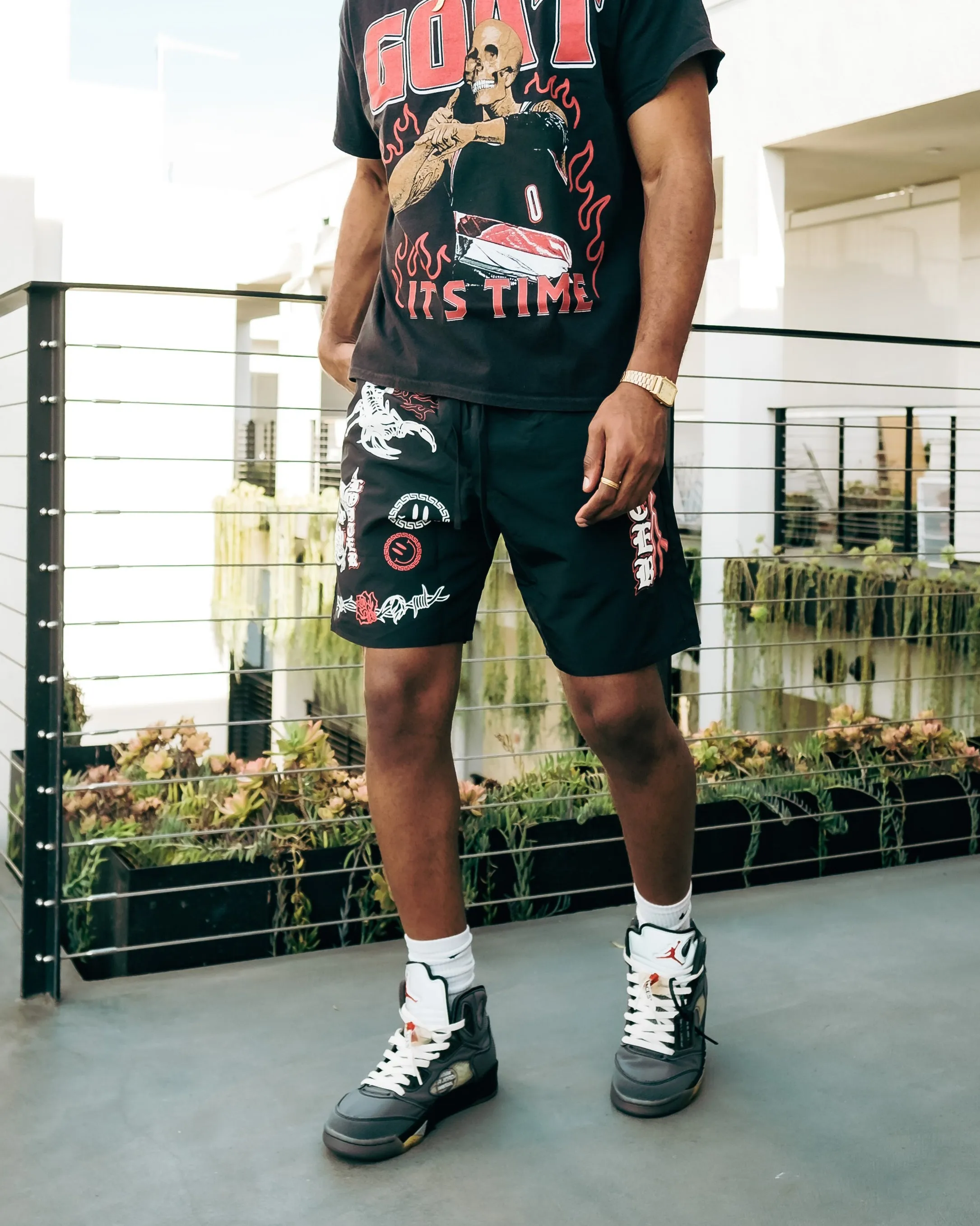 Loiter Hydra Shorts Black/Red sold by Culture Kings