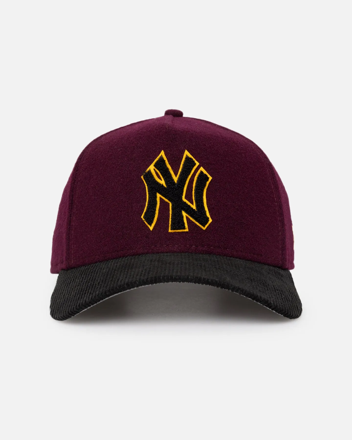 New Era New York Yankees 'Large Chenille' 9FORTY A-Frame Snapback Maroon sold by Culture Kings