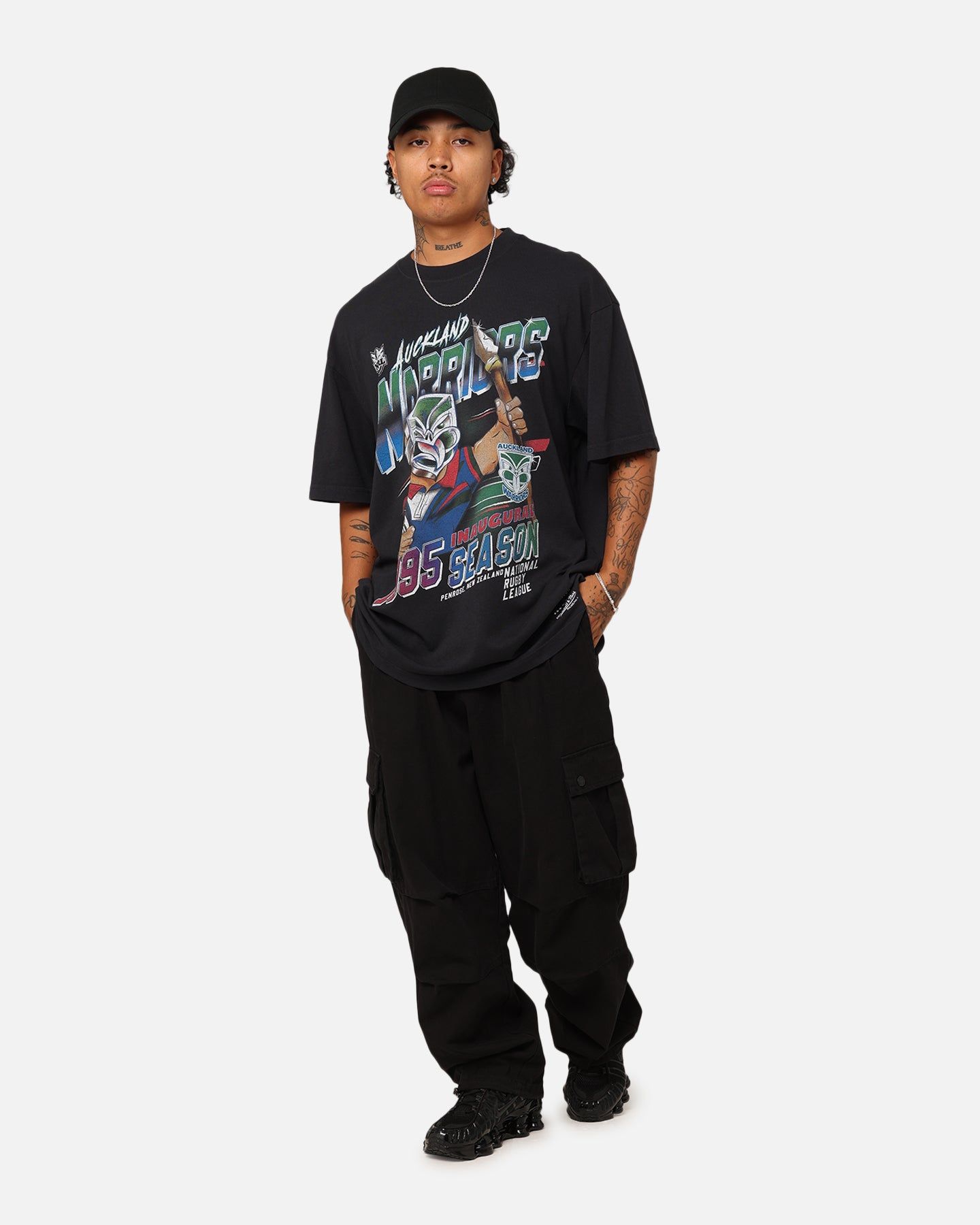 Mitchell & Ness New Zealand Warriors Inaugural Season T-Shirt Faded Black sold by Culture Kings product image thumbnail 2