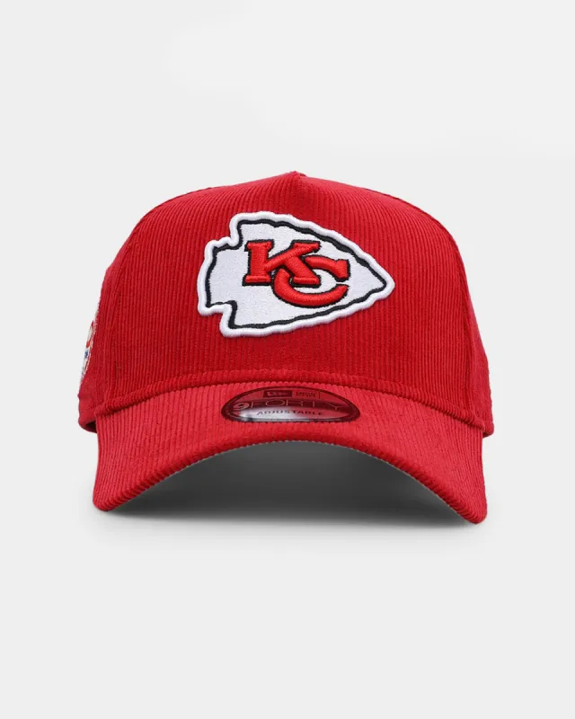 New Era Kansas City Chiefs 'NFL Season' Corduroy 9FORTY A-Frame Snapback Red/OTC sold by Culture Kings