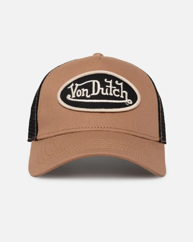Von Dutch Taupe And Black Trucker Snapback Taupe/Black sold by Culture Kings