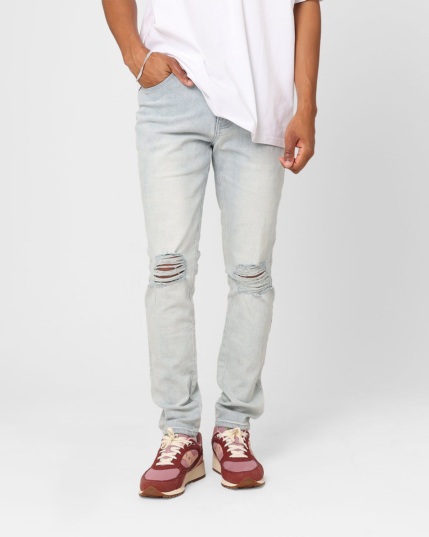 Carre Daily Distressed Jeans Snow Wash sold by Culture Kings