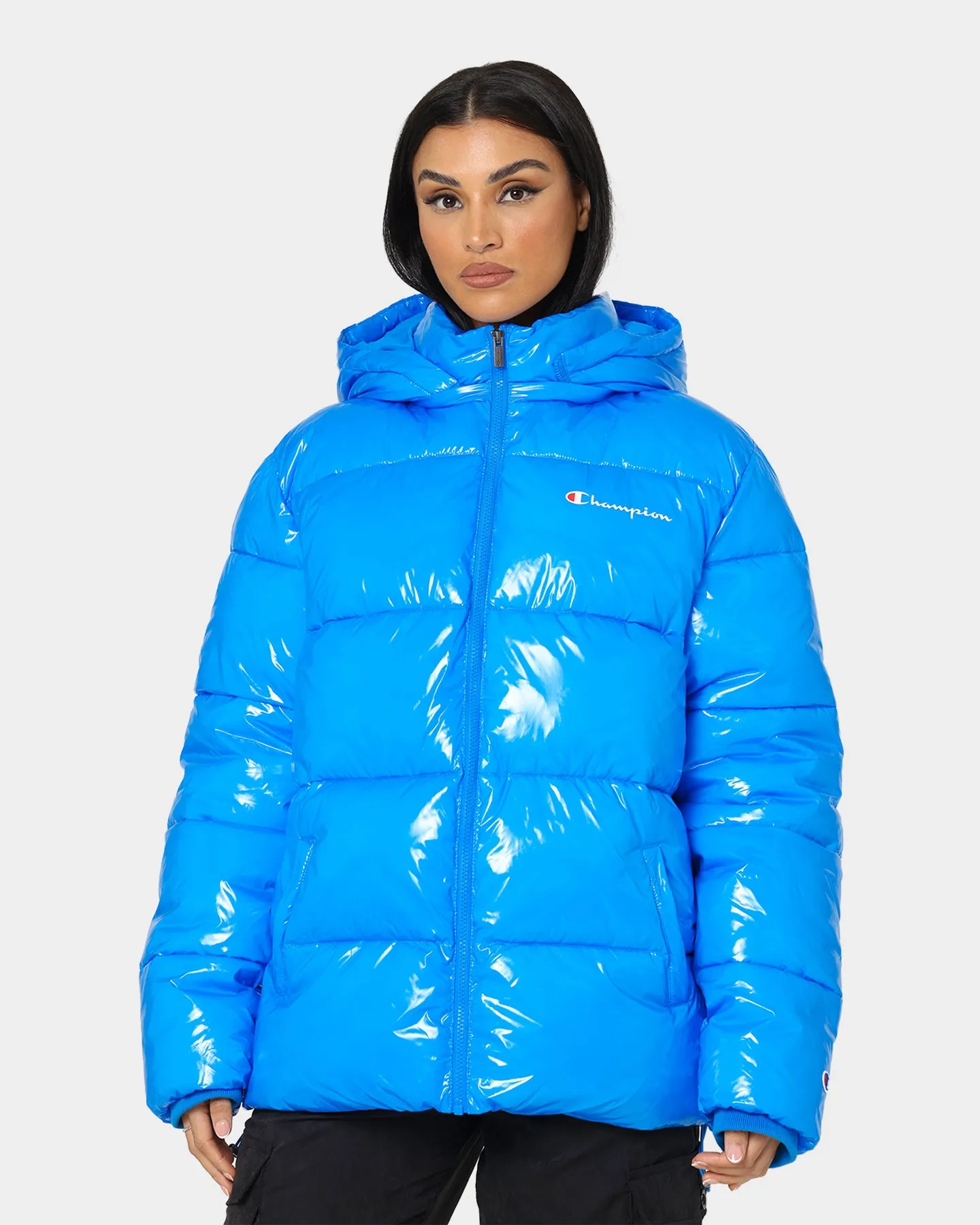 Champion High Shine Puffer Jacket Royal Blue sold by Culture Kings