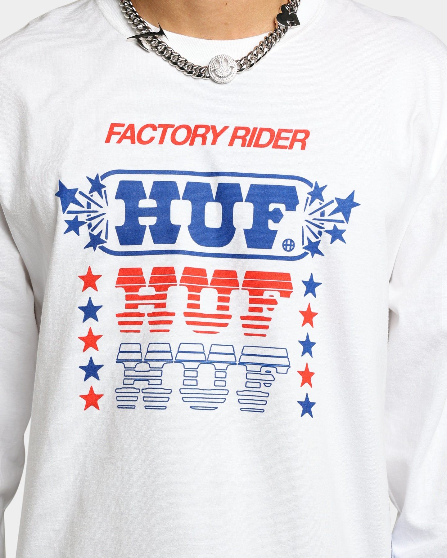HUF Factory Rider Long Sleeve T-Shirt White sold by Culture Kings product image thumbnail 4