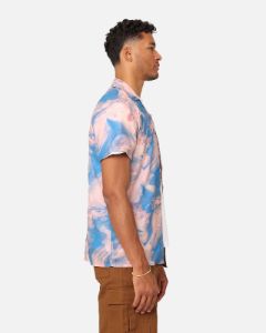 XXIII Distorted Button Up Shirt Pink/Blue sold by Culture Kings