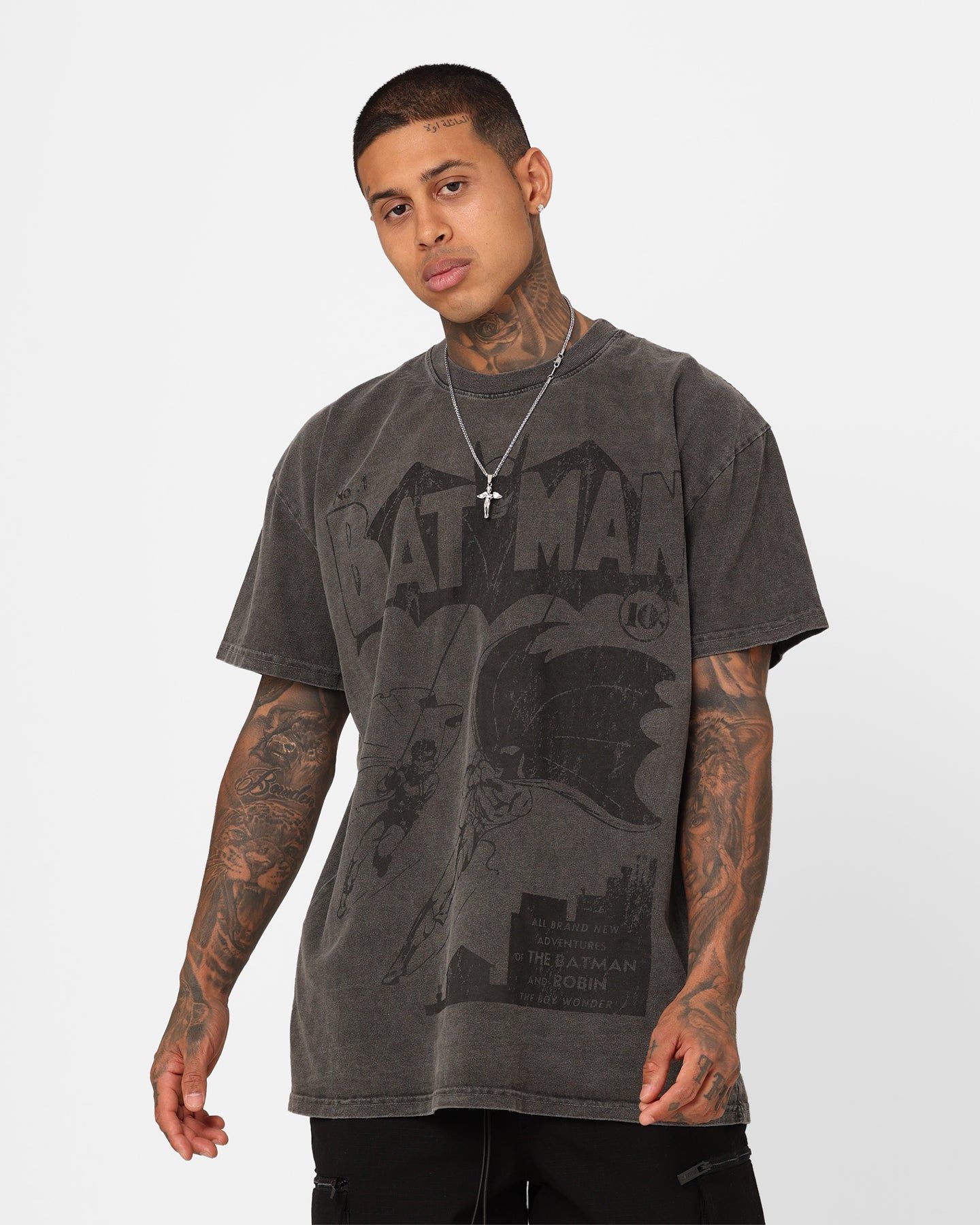 Goat Crew X DC Batman Issue #01 Noir Heavyweight Vintage T-Shirt Black Wash sold by Culture Kings