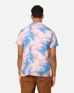 XXIII Distorted Button Up Shirt Pink/Blue sold by Culture Kings
