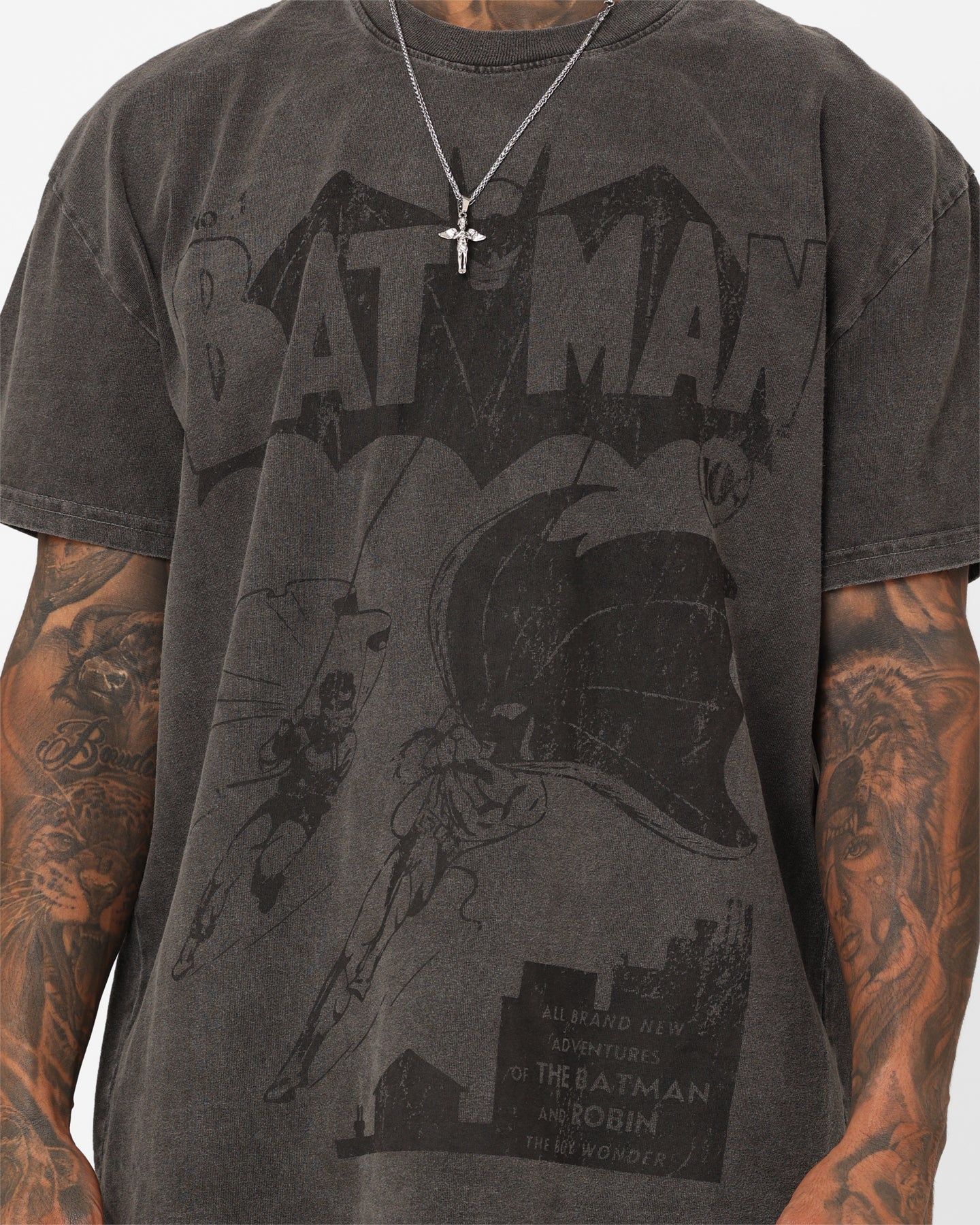 Goat Crew X DC Batman Issue #01 Noir Heavyweight Vintage T-Shirt Black Wash sold by Culture Kings product image thumbnail 4