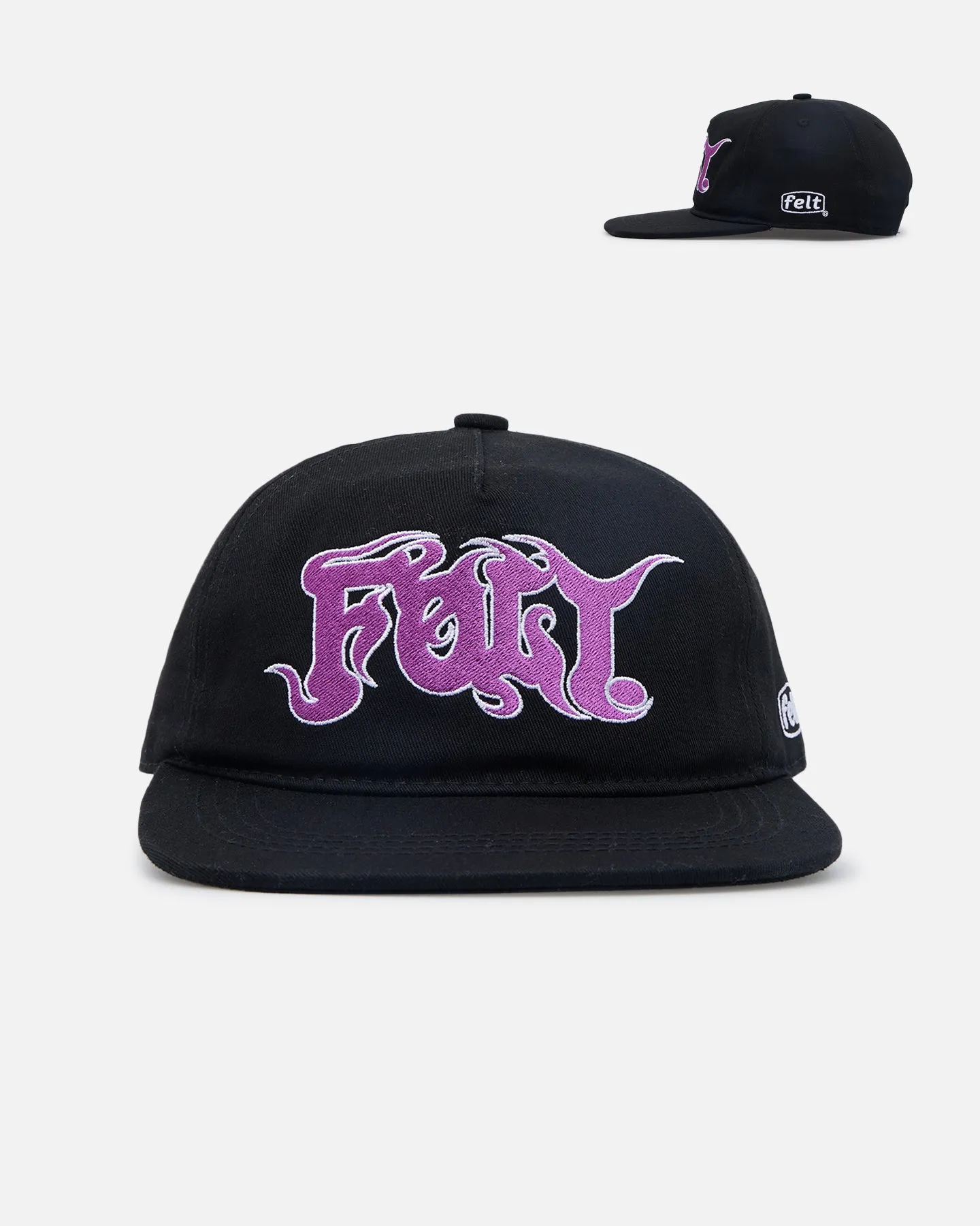 Felt Circle Pit 6 Panel Snapback Hat Black sold by Culture Kings