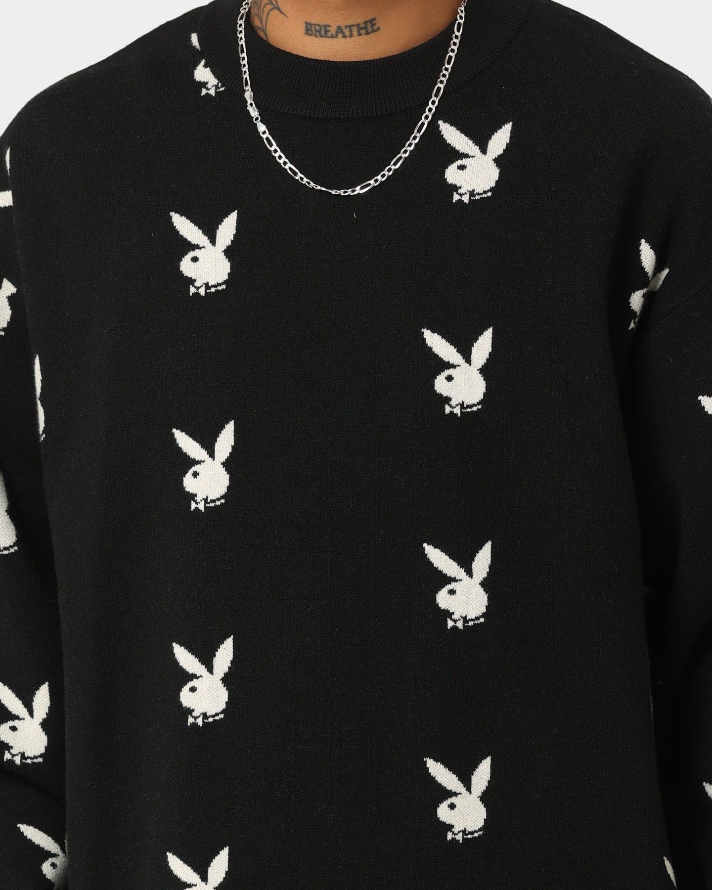 Playboy By CK Bunny Knit Sweater Black | Parallel Playboy By CK Bunny Knit Sweater Black | Parallel