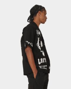Loiter Tattoo Button Up Shirt Black sold by Culture Kings