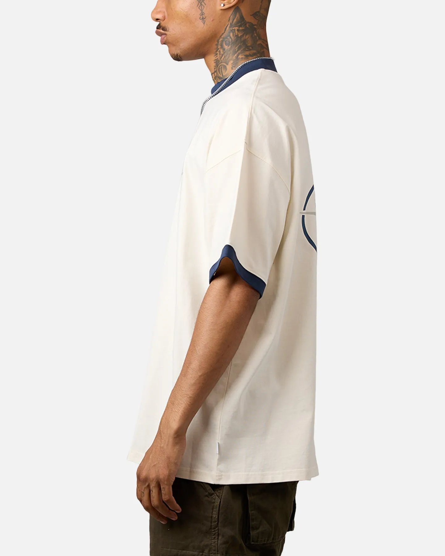 Carre C-Superstar Oversized Ringer T-Shirt Off White/Navy sold by Culture Kings product image thumbnail 5