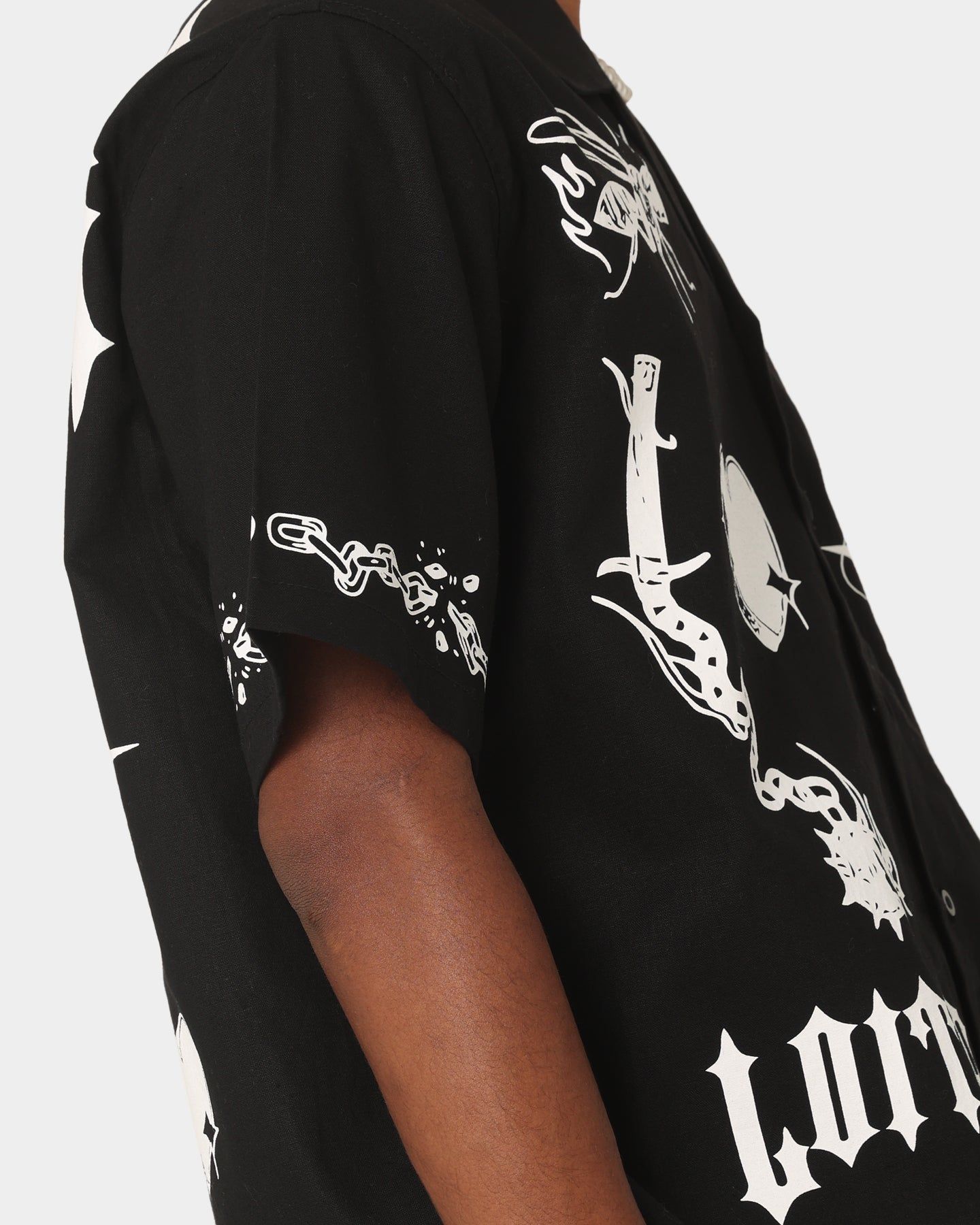 Loiter Tattoo Button Up Shirt Black sold by Culture Kings product image thumbnail 9