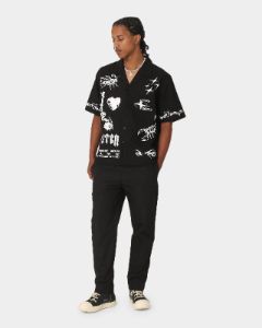 Loiter Tattoo Button Up Shirt Black sold by Culture Kings