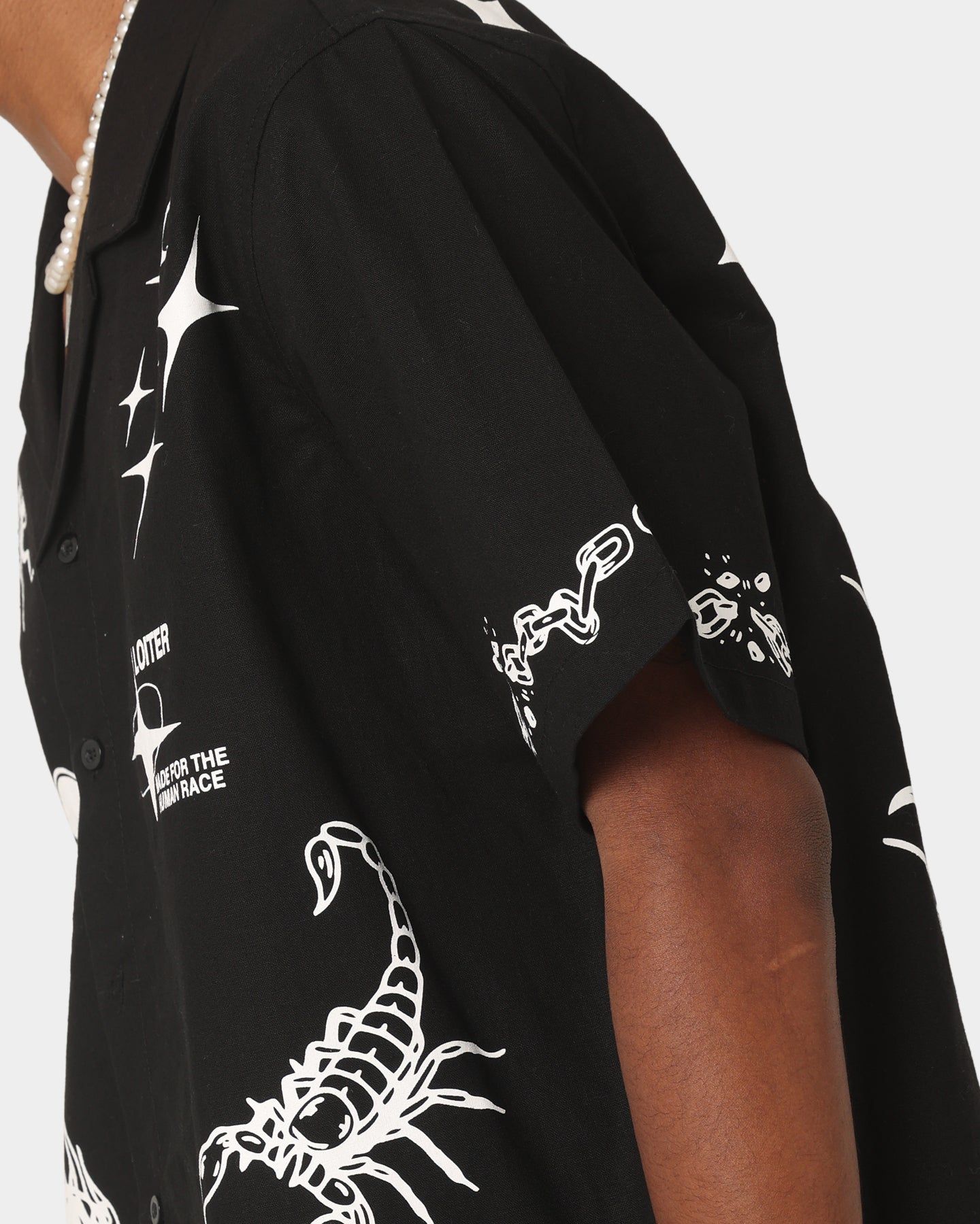 Loiter Tattoo Button Up Shirt Black sold by Culture Kings product image thumbnail 10