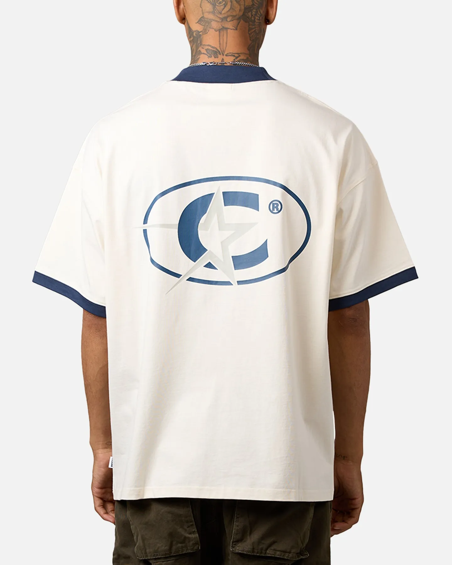 Carre C-Superstar Oversized Ringer T-Shirt Off White/Navy sold by Culture Kings