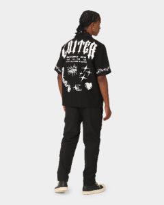 Loiter Tattoo Button Up Shirt Black sold by Culture Kings