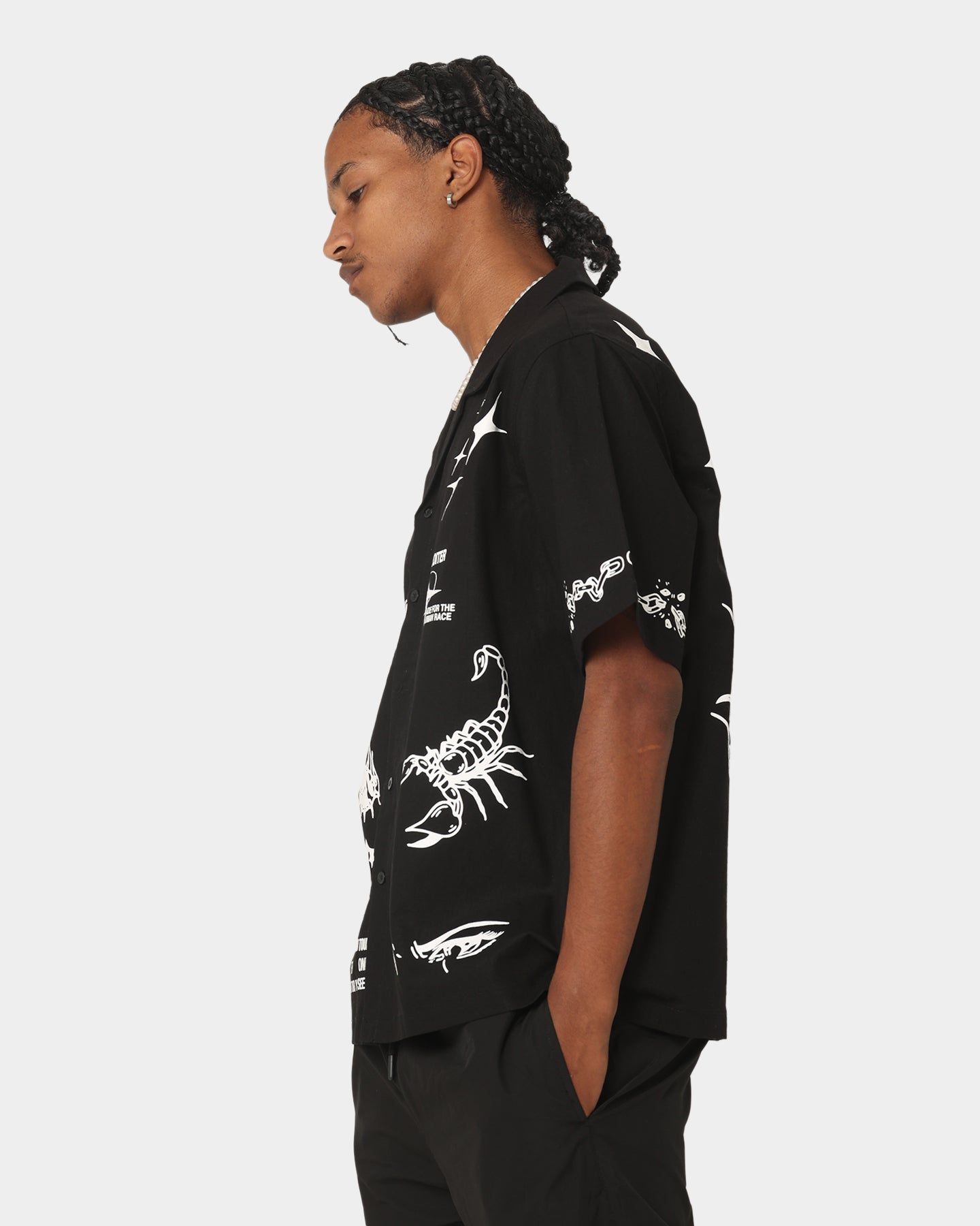 Loiter Tattoo Button Up Shirt Black sold by Culture Kings product image thumbnail 7