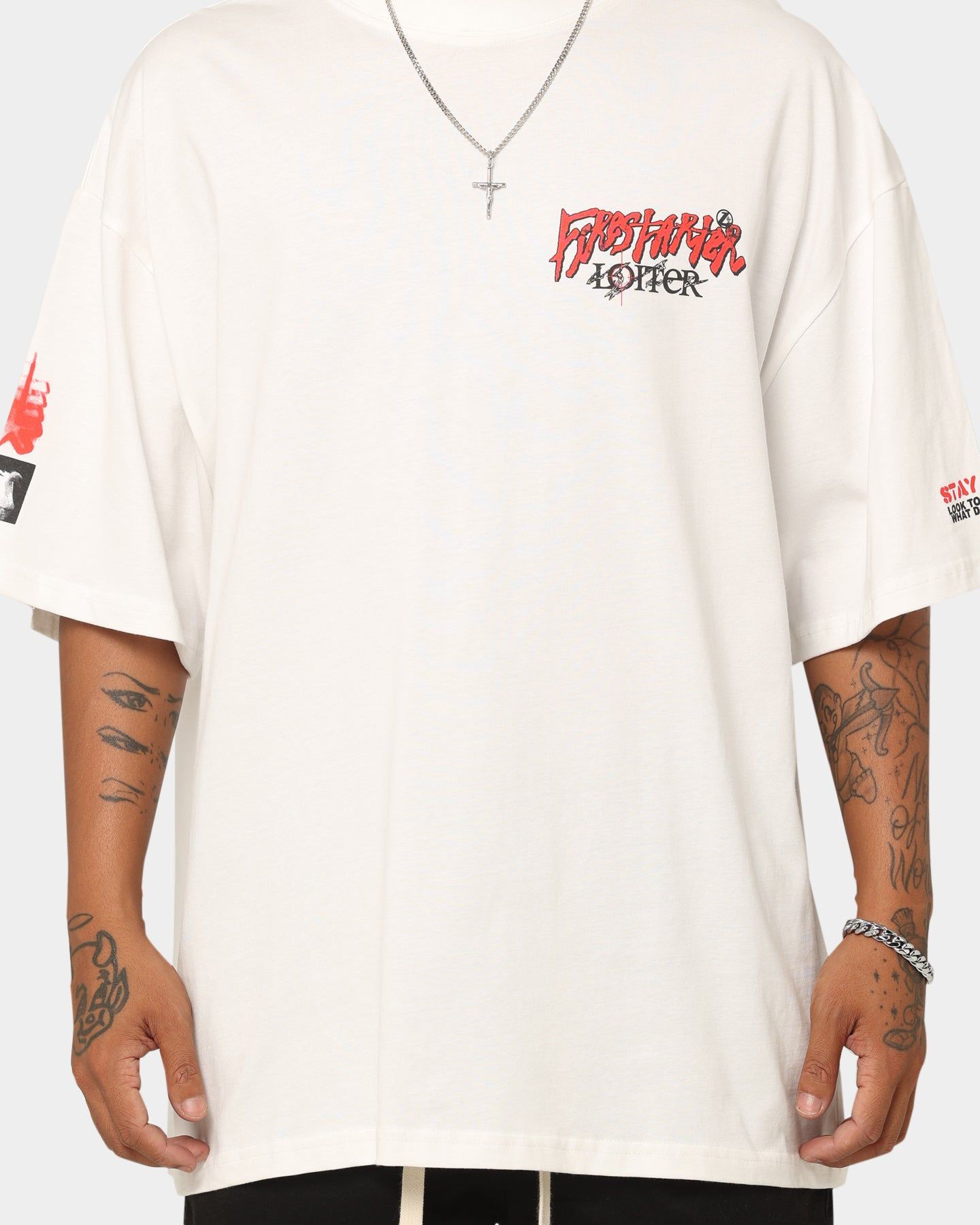 Loiter Firestarter Vintage T-Shirt Off White sold by Culture Kings product image thumbnail 5