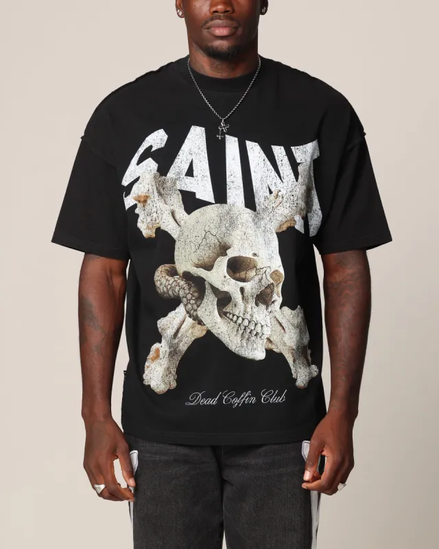 Saint Morta Dead Coffin Club Boxy T-Shirt Black made by Culture Kings