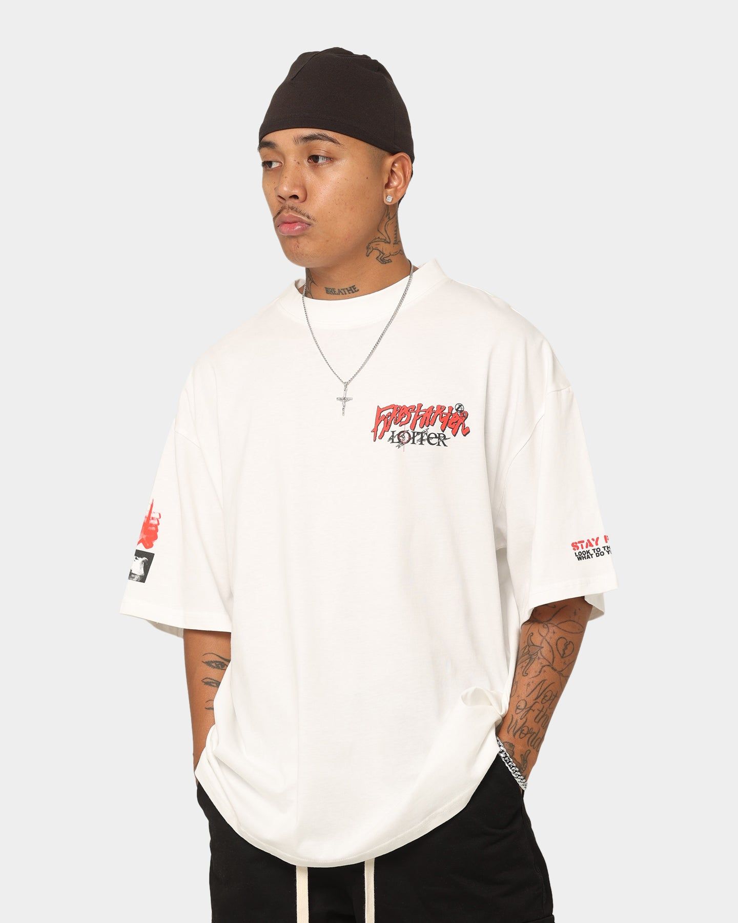 Loiter Firestarter Vintage T-Shirt Off White sold by Culture Kings product image thumbnail 3