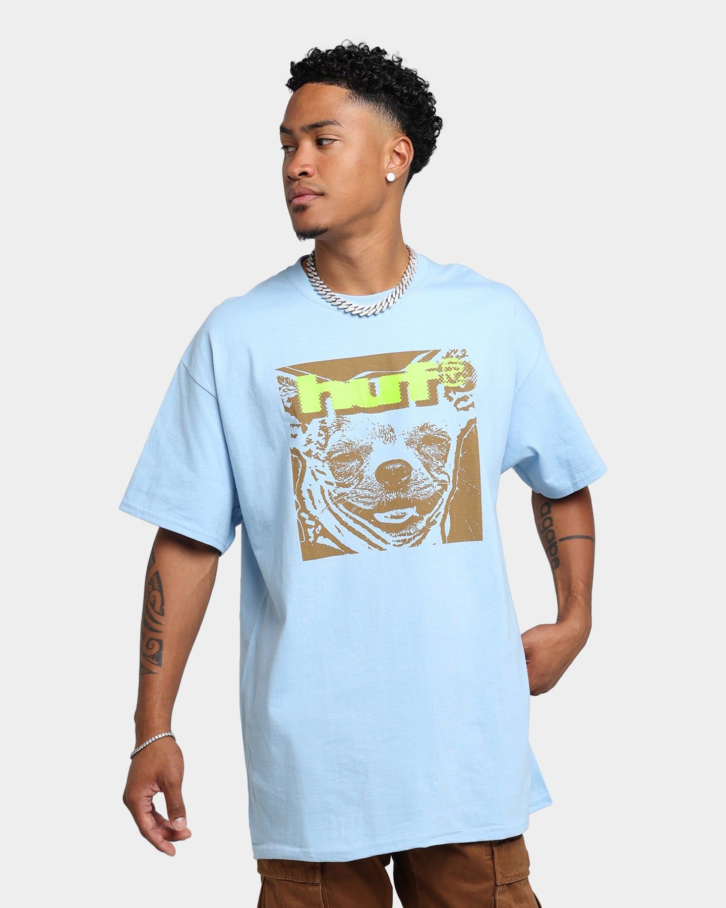 HUF Que Como T-Shirt Light Blue sold by Culture Kings