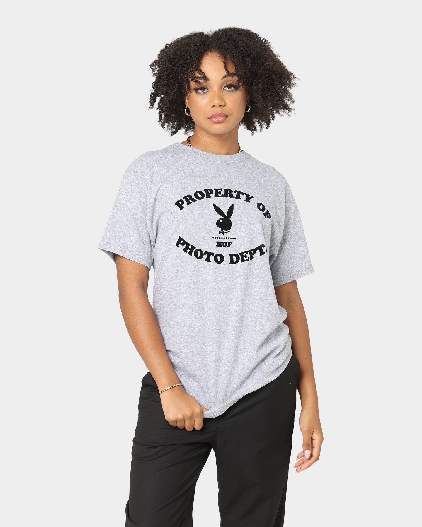 HUF X Playboy Photo Dept T-Shirt Grey Heather sold by Culture Kings product image thumbnail 8