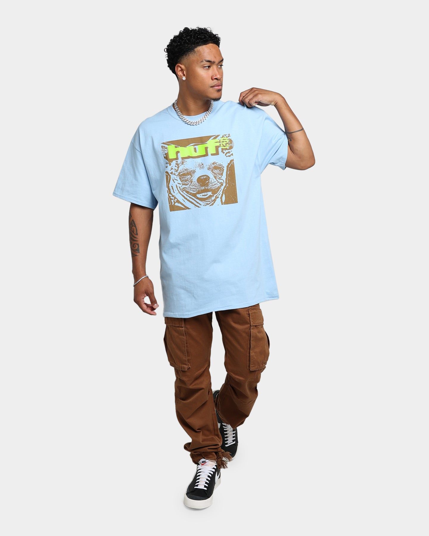 HUF Que Como T-Shirt Light Blue sold by Culture Kings product image thumbnail 2