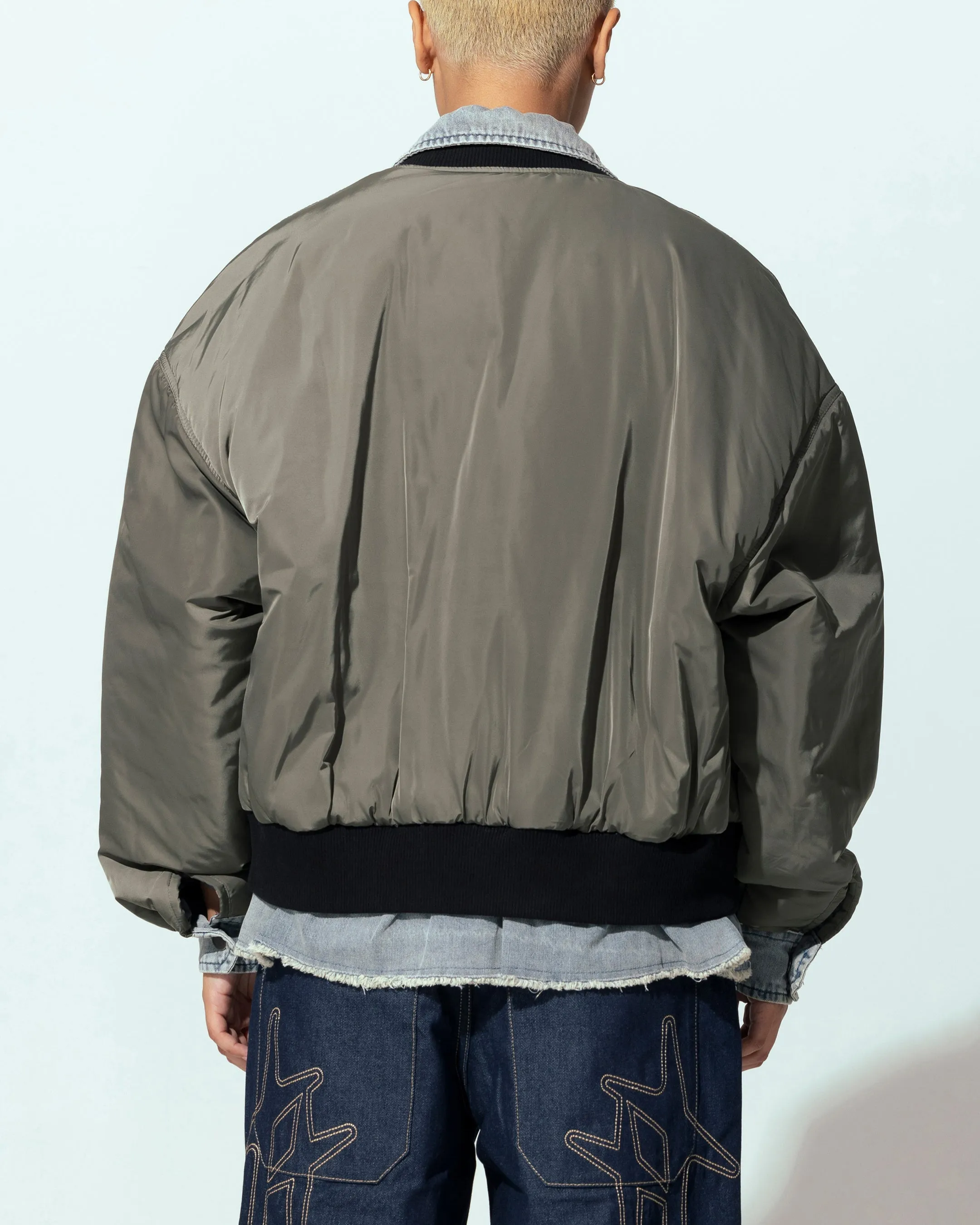 Loiter Shadow Layered Bomber Jacket Khaki sold by Culture Kings product image thumbnail 2