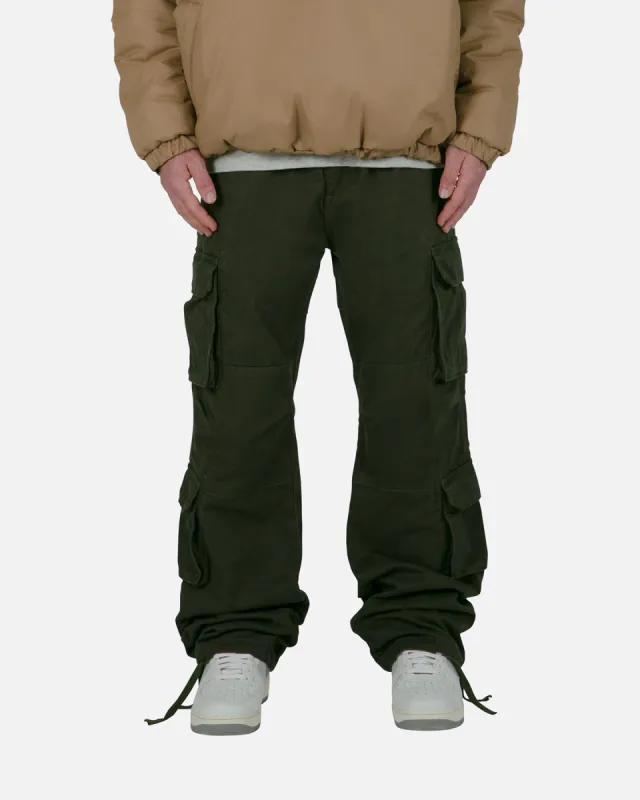 MNML Baggy Double Pocket Cargo Pants Olive sold by Culture Kings