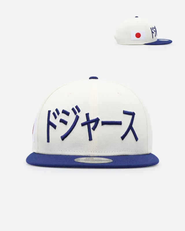 New Era Los Angeles Dodgers 'Japan Pack' Kanji 9FIFTY Snapback Cream/Blue sold by Culture Kings