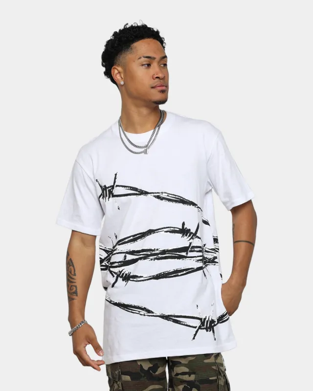 Father Forgive Me Barbwire T-Shirt White made by Culture Kings