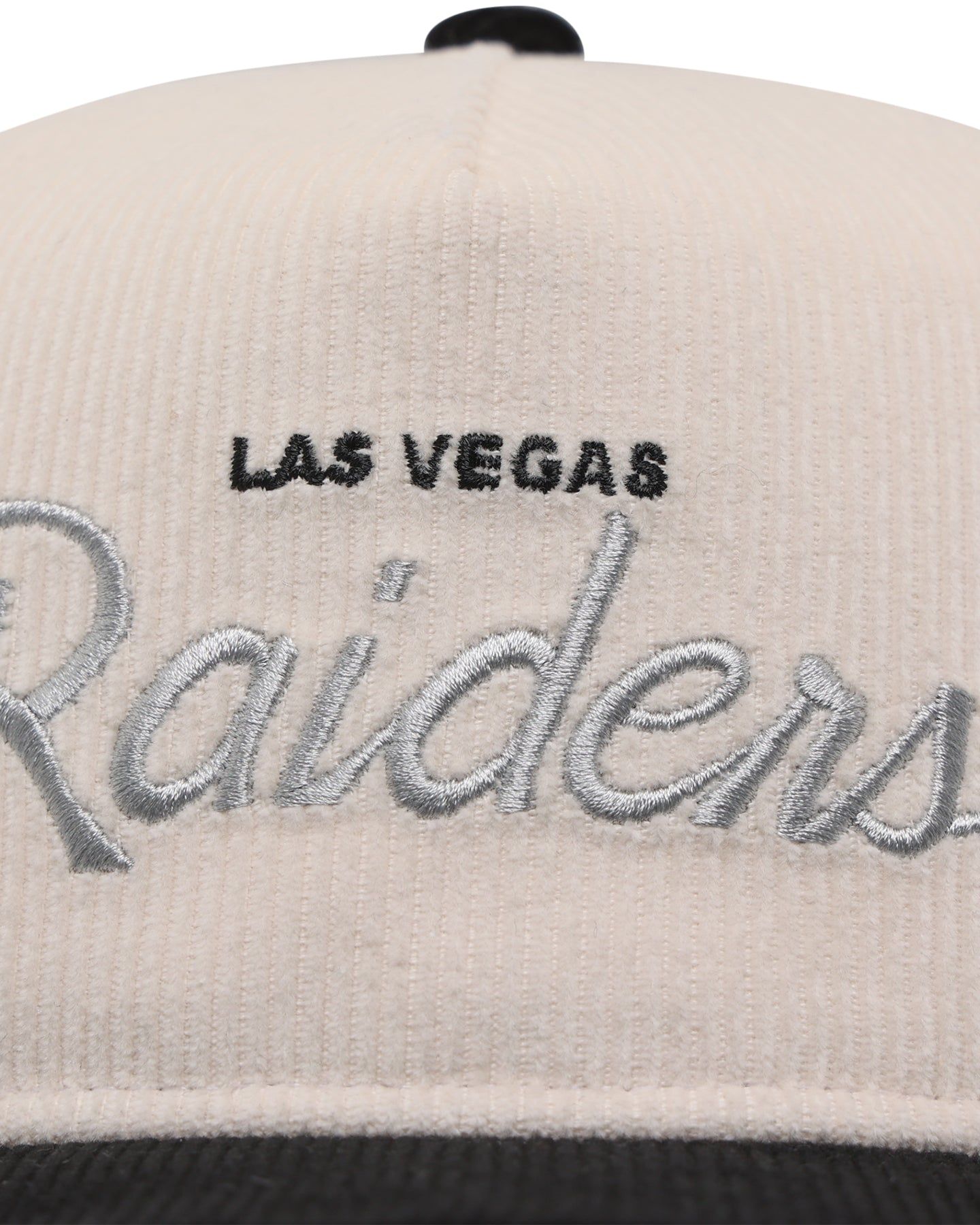 New Era Las Vegas Raiders 'Chrome Corduroy Throwback Script' Golfer Snapback Chrome White sold by Culture Kings product image thumbnail 5