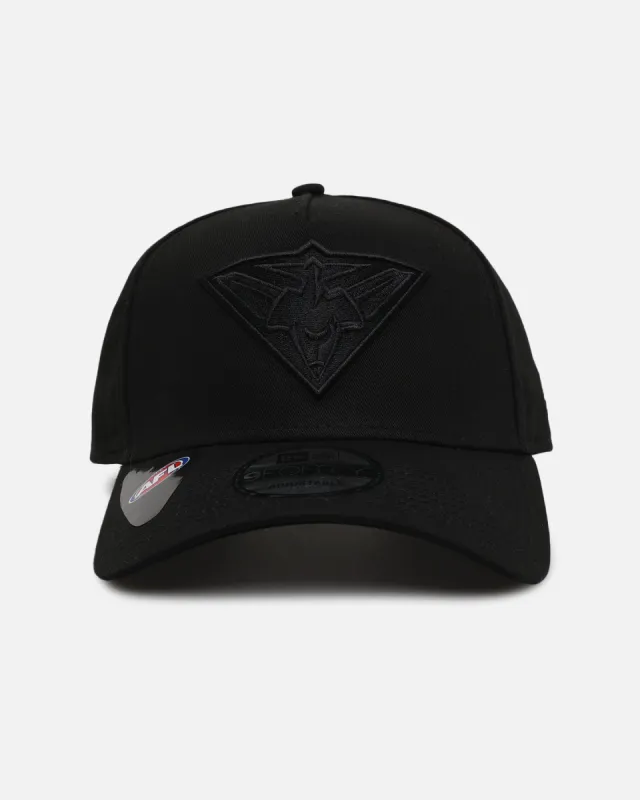 New Era Essendon Bombers 'Triple Black' 9FORTY A-Frame Snapback Black sold by Culture Kings