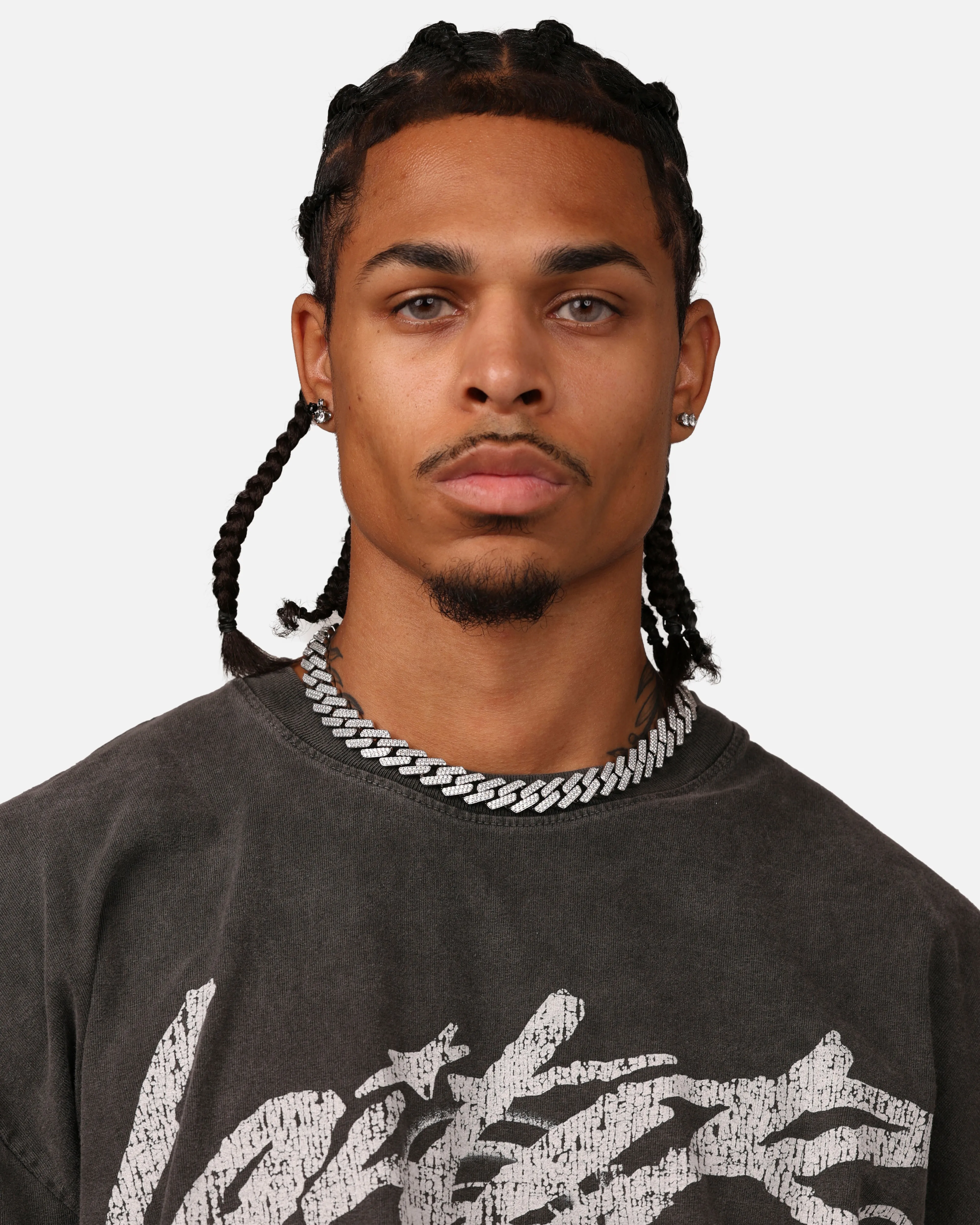 Saint Morta 18" 14mm Iced Interlink Chain Iced White Gold sold by Culture Kings product image thumbnail 2