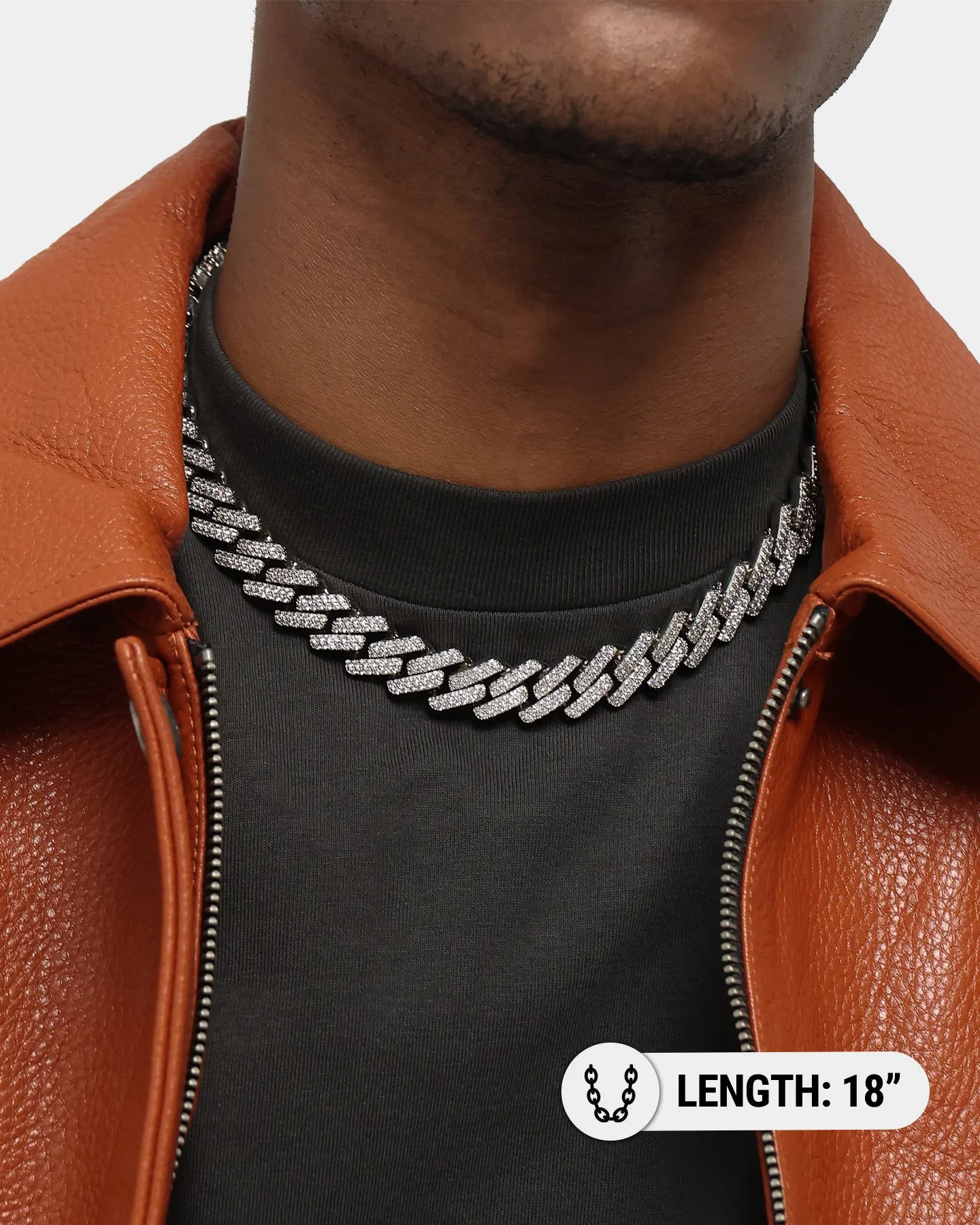 Saint Morta 18" Interlink Necklace Iced White Gold sold by Culture Kings product image thumbnail 4