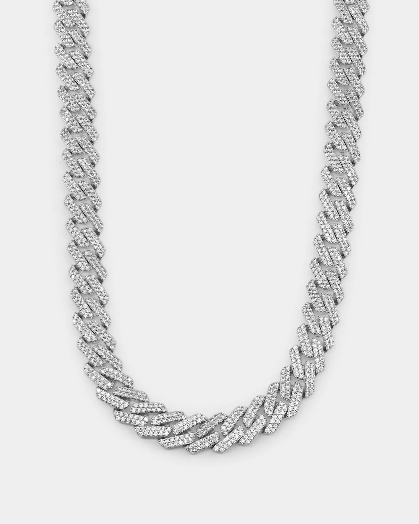 Saint Morta 18" Interlink Necklace Iced White Gold sold by Culture Kings product image thumbnail 2