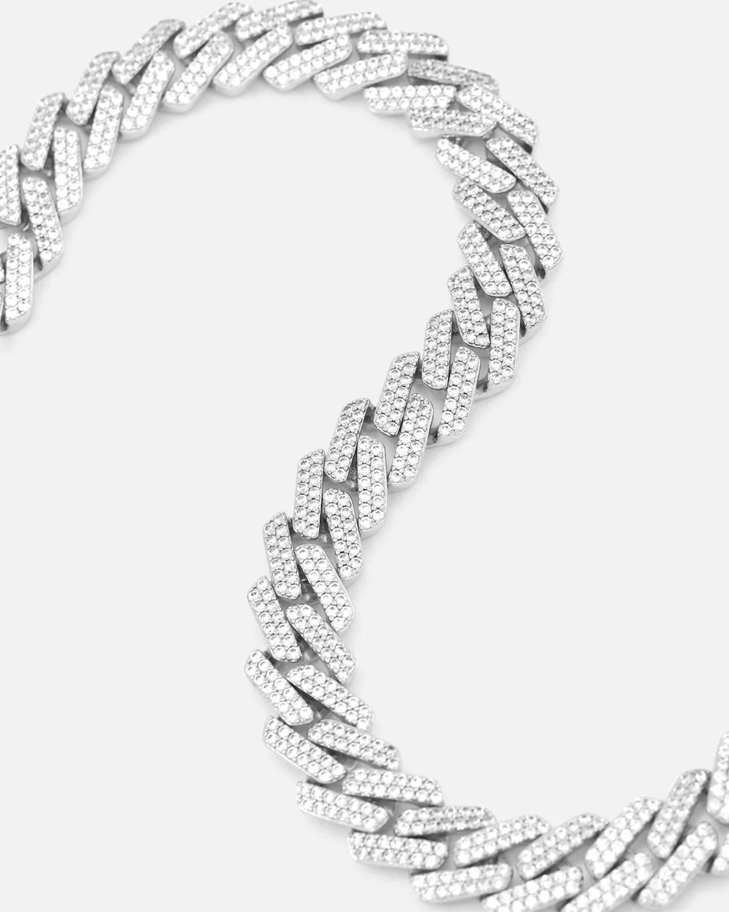Saint Morta 18" 14mm Iced Interlink Chain Iced White Gold sold by Culture Kings product image thumbnail 3