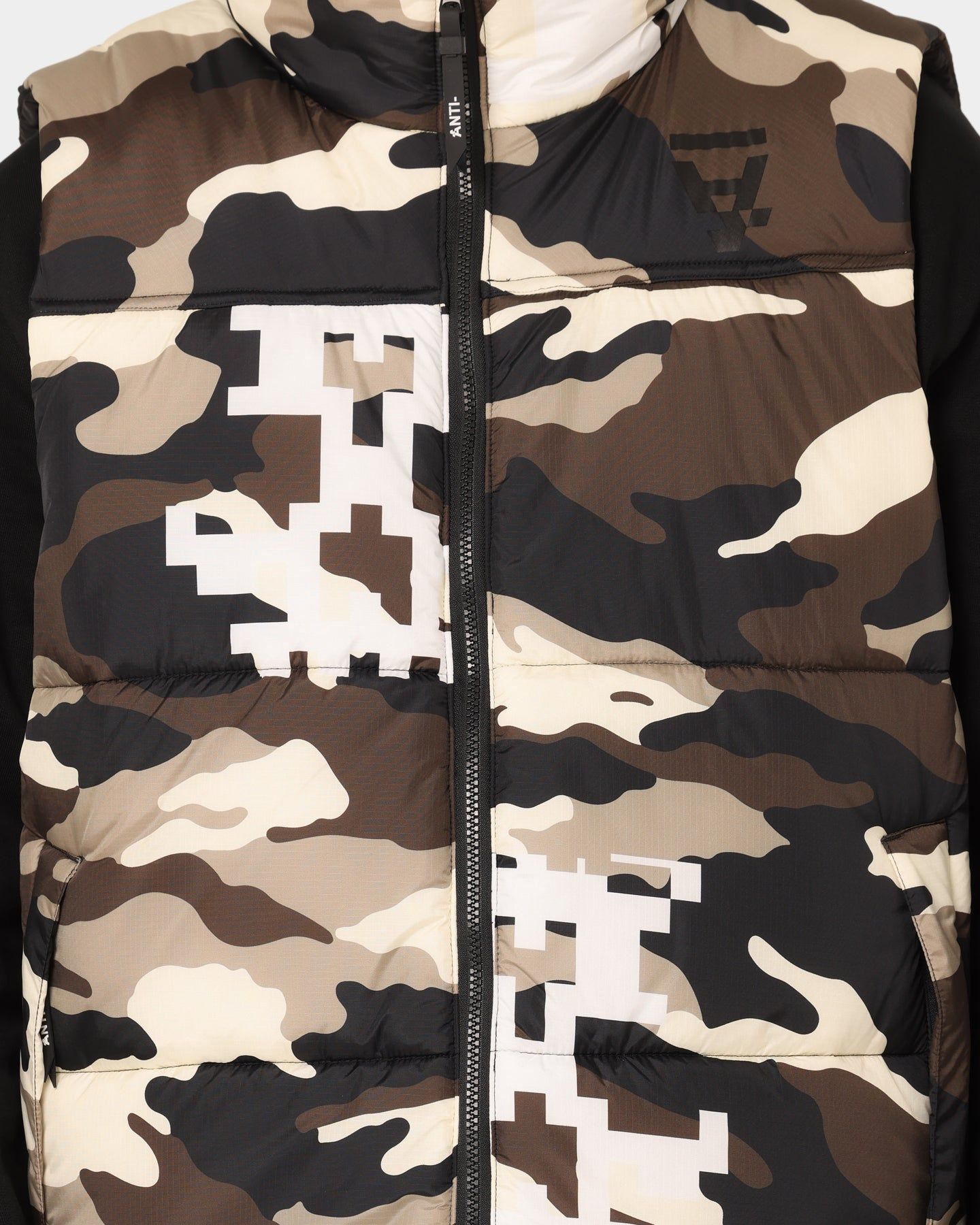 The Anti-Order Dead Pixel Puffer Vest Brown/White/Black Camo sold by Culture Kings product image thumbnail 3