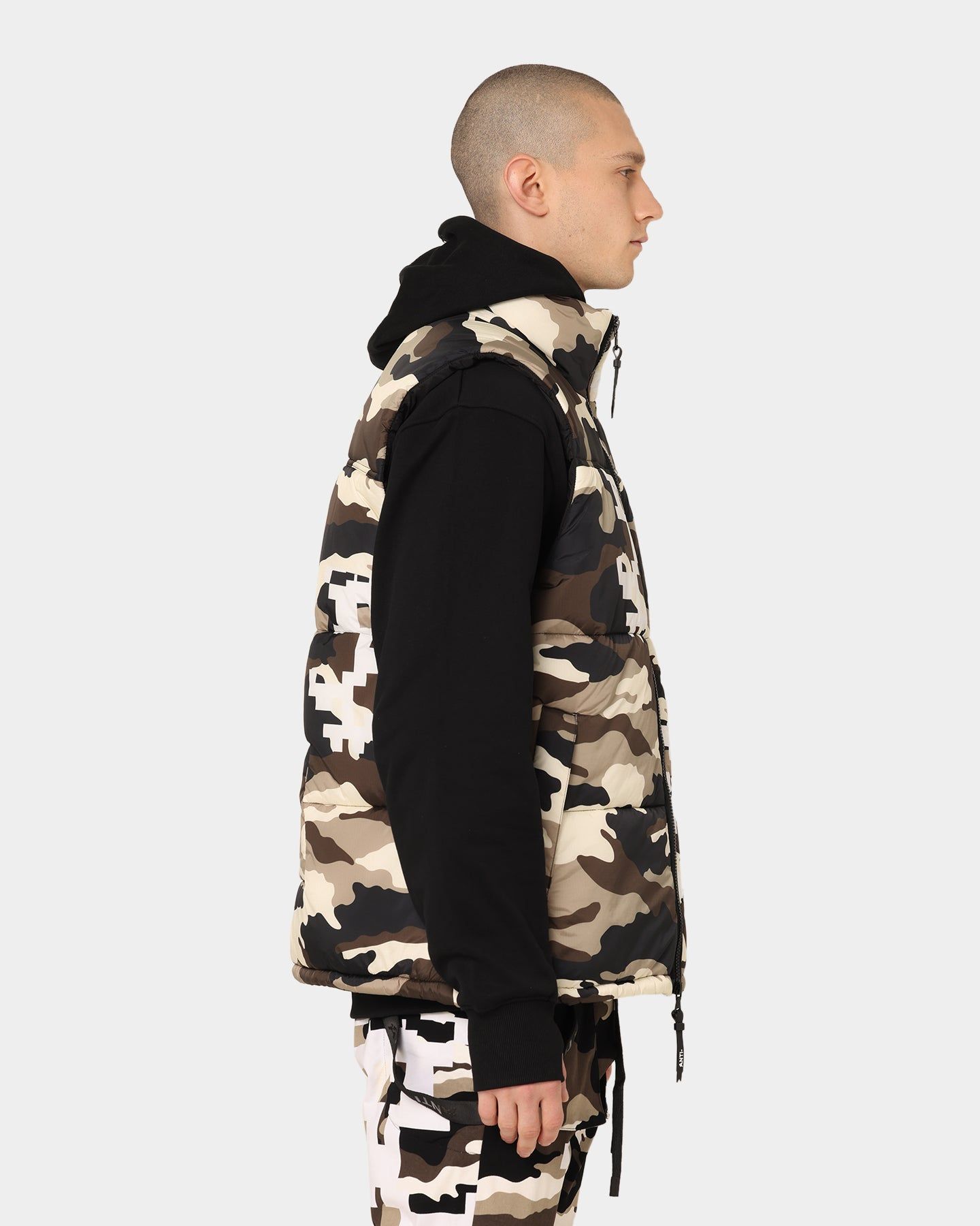 The Anti-Order Dead Pixel Puffer Vest Brown/White/Black Camo sold by Culture Kings product image thumbnail 5